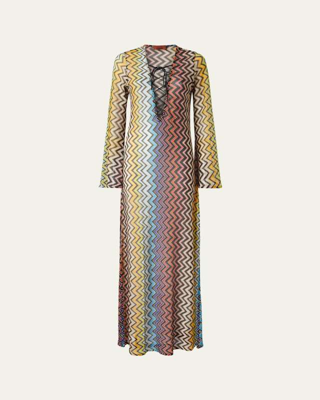 Chevron Maxi Dress Coverup